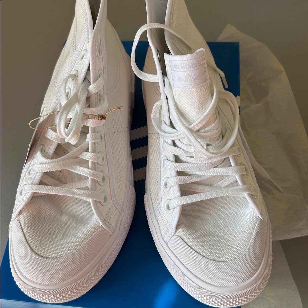 Adidas Nizza Trek. Size 8 and 7.5 available. White